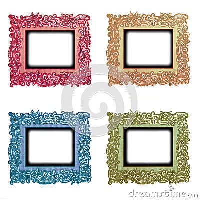 Vintage Frames Set Stock Photo