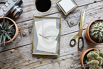 Vintage frames urban design industrial atmosphere Stock Photo