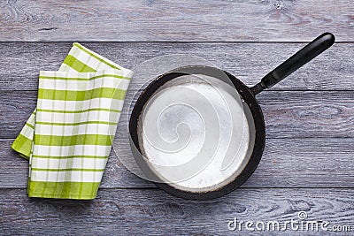 Vintage frying pan Stock Photo