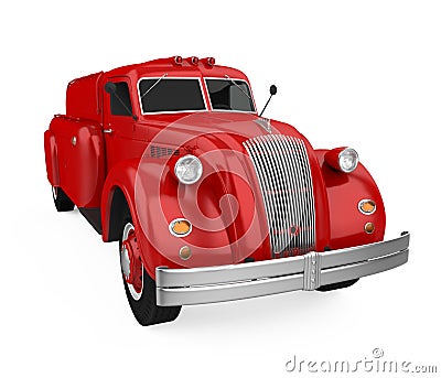 Vintage Fuel Tanker Truck Isolated Stock Photo