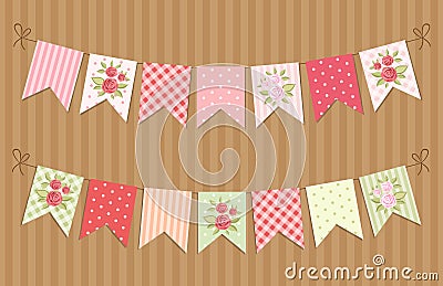 Vintage garland 2 Vector Illustration