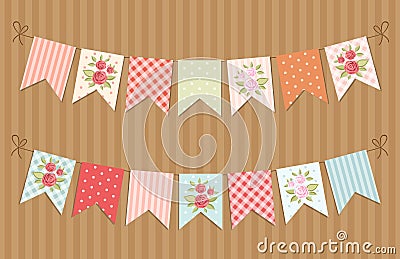 Vintage garland 4 Vector Illustration