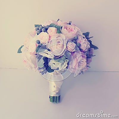 Vintage gentle wedding bouquet Stock Photo