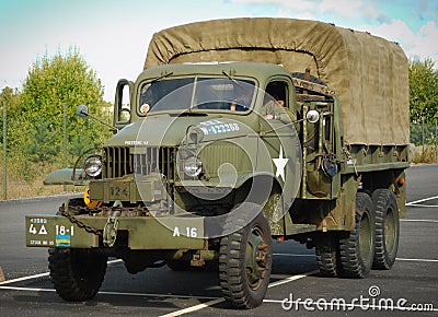 Vintage Military Truck Editorial Stock Photo