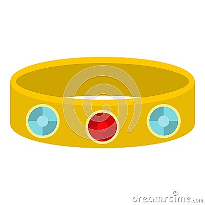 Vintage gold bangle icon isolated Vector Illustration