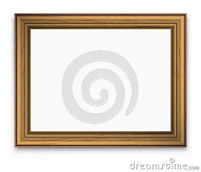 Vintage gold picture frame Vector Illustration