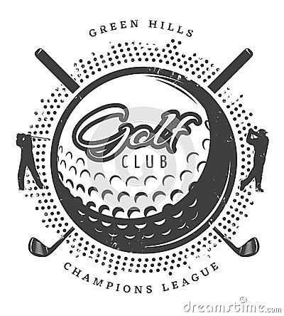 Vintage Golf Logotype Vector Illustration