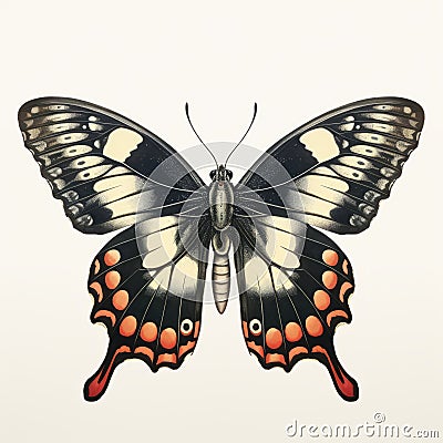 Vintage Gothic Butterfly Illustration - Download Vector Stock Photo