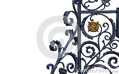 vintage gothic ornament elements, antique floral designs. isolated on white Stock Photo