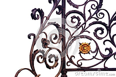 vintage gothic ornament elements, antique floral designs. isolated on white Stock Photo