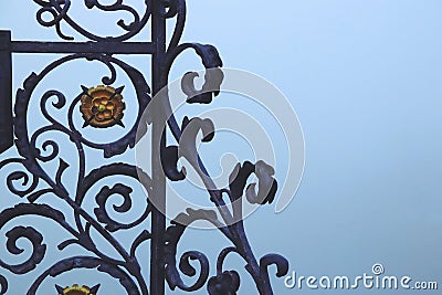 vintage gothic ornament elements, antique floral designs Stock Photo