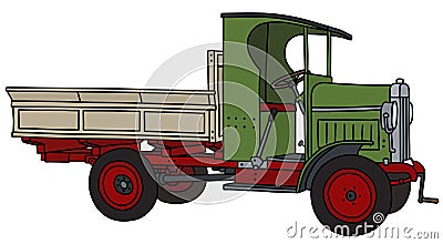 The vintage green truck Stock Photo