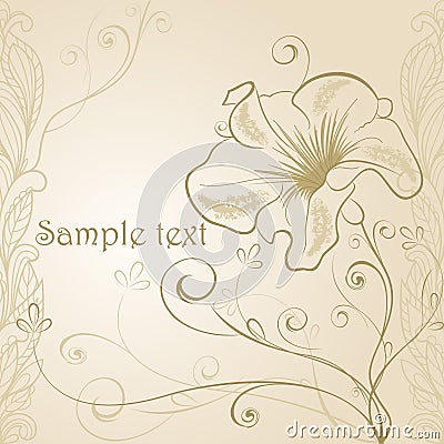 Vintage greeting card Vector Illustration