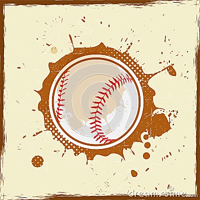 Vintage grunge baseball Vector Illustration