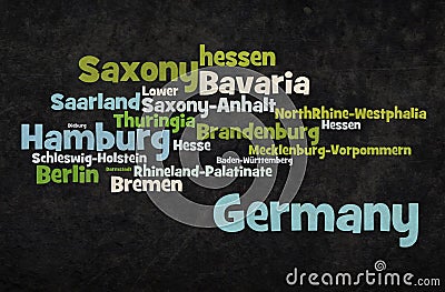 Vintage grunge Germany word cloud Stock Photo