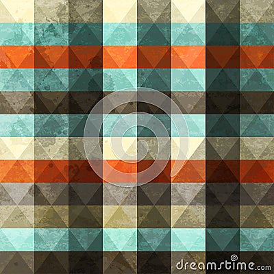 Vintage grunge triangle seamless Vector Illustration