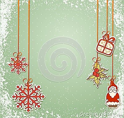 Vintage, grungy New Year, Christmas background Stock Photo