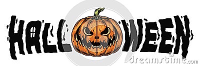 Vintage Halloween concept Vector Illustration