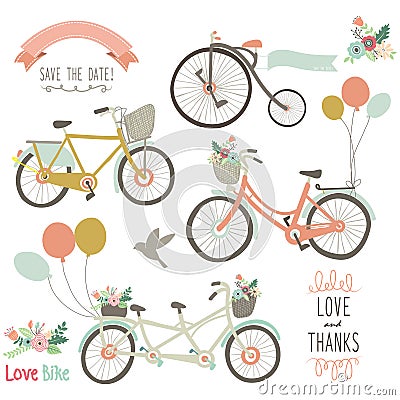 Vintage Hand Drawn Bike Vector Illustration