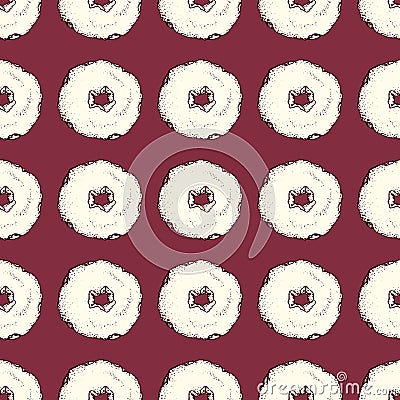 Vintage hand drawn donuts Vector Illustration