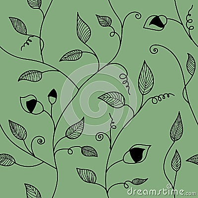 Vintage hand drawn seamless pattern Stock Photo