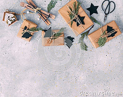 Vintage handmade craft Christmas Stock Photo