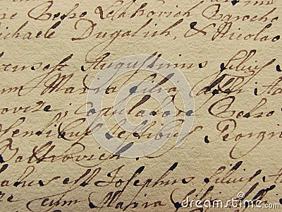 Vintage handwriting Stock Photo