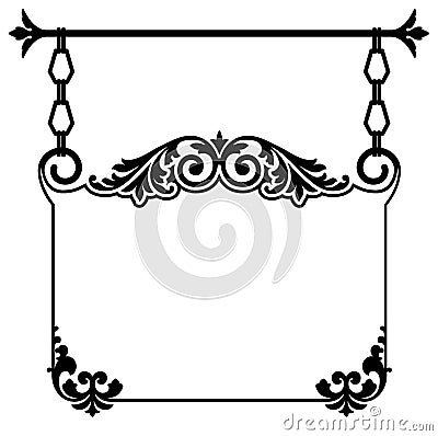 Vintage Hanging Sign Vector Illustration