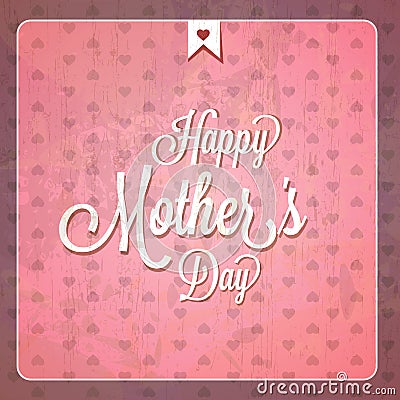 Vintage Happy Mothers Day Cards Vector Illustration