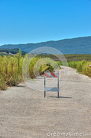 Vintage highway not suitable for vehicles Stock Photo