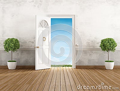 Vintage home entrance Stock Photo