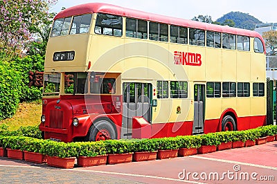 Vintage hong kong bus Editorial Stock Photo
