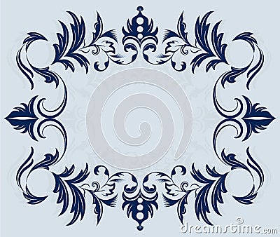 Vintage horizontal frame Vector Illustration