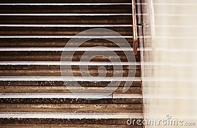 Vintage horizontal jaggies stairs backdrop Stock Photo