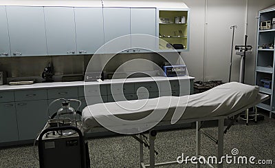 Vintage hospital examination room Stock Photo