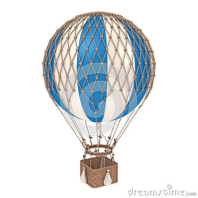 Vintage Hot Air Balloon Isolated Stock Photo