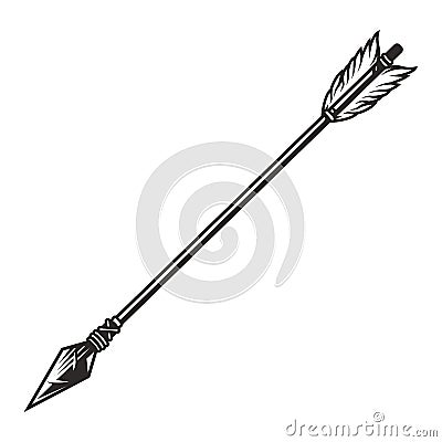 Vintage hunting arrow concept Vector Illustration