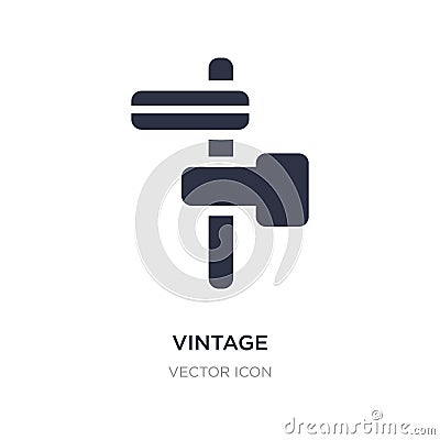 vintage icon on white background. Simple element illustration from Maps and Flags concept Vector Illustration