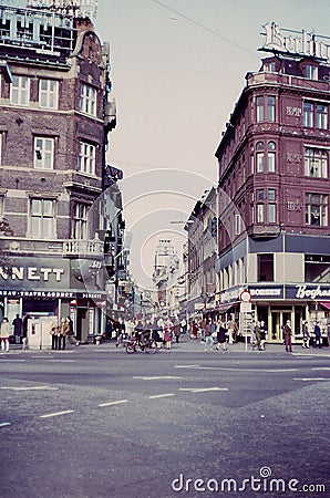 Vintage Image of Busy Streets in Berlin, Germany Editorial Stock Photo