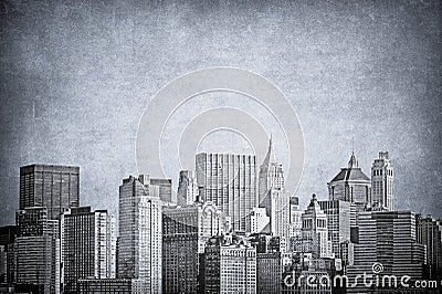 Vintage image of New York City skyline Stock Photo