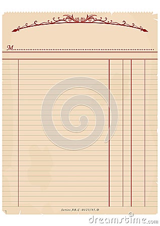 Vintage invoice Vector Illustration