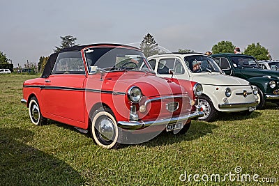 Vintage Italian car Autobianchi Bianchina Cabrio Editorial Stock Photo