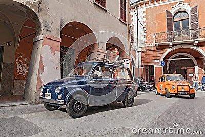 Vintage italian car Autobianchi 500 Giardiniera Editorial Stock Photo