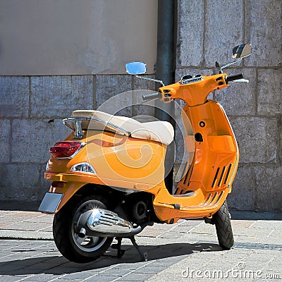 Vintage, italian scooter Vespa Stock Photo