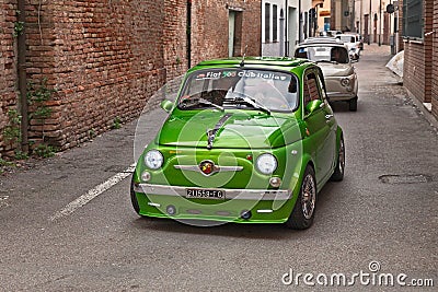 Vintage Italian sports car Fiat 500 Abarth Editorial Stock Photo