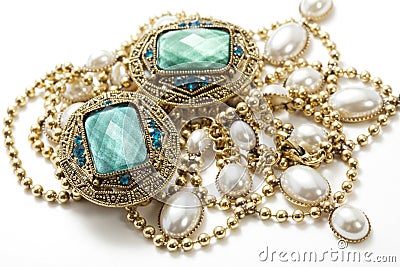 Vintage jewelry Stock Photo