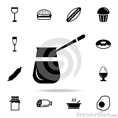 Vintage jezva for coffee icon. Detailed set of food and drink icons. Premium quality graphic design. One of the collection icons f Stock Photo