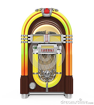 Vintage Jukebox Radio Isolated Stock Photo