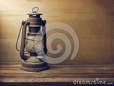 Vintage kerosene lamp Stock Photo