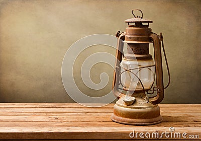 Vintage kerosene lamp Stock Photo